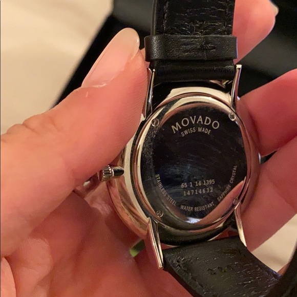 Movado Museum Classic - Black Leather band. - Picture 8 of 8